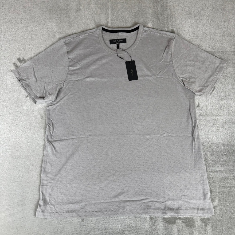 Rag & Bone Classic Lightweight Slub Jersey Tee T-Shirt Mens Large Gray $98 NWT
